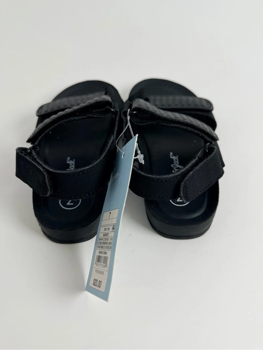 Cat & Jack Black Adjustable Strap Kids Sandals